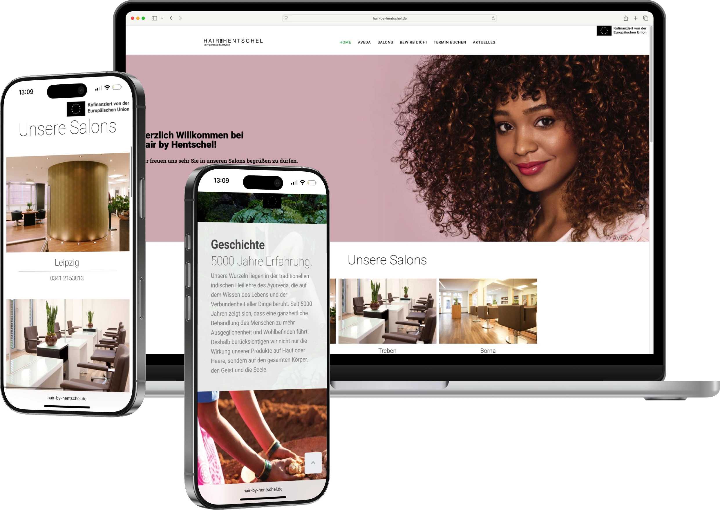 Webdesign Hair by Hentschel